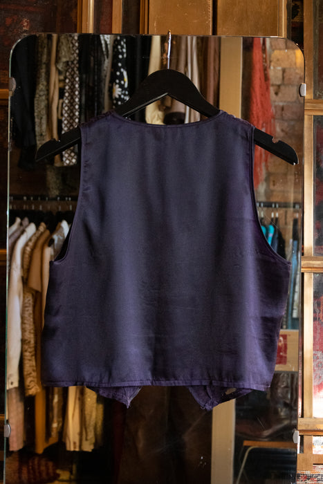 Vintage Devore Purple Waistcoat