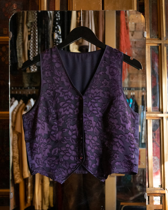 Vintage Devore Purple Waistcoat