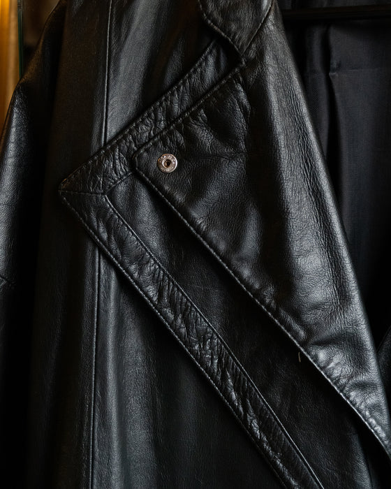 80s Retro Black Leather Jacket