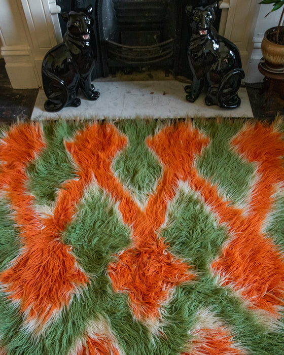 Retro Flokati Shag Rug