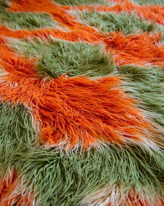 Retro Flokati Shag Rug