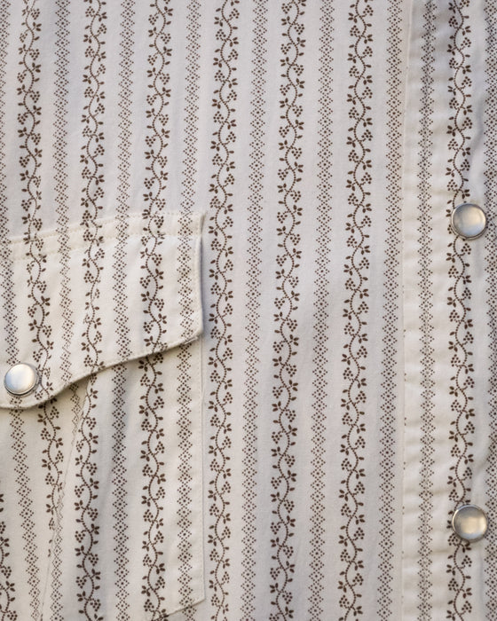Long Sleeve Off White Western Shirt