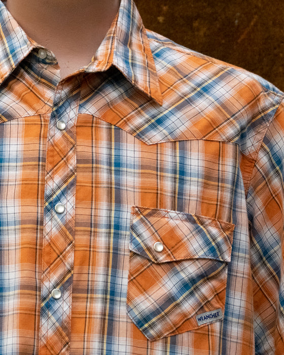 Orange Blue Wrangler Western Shirt