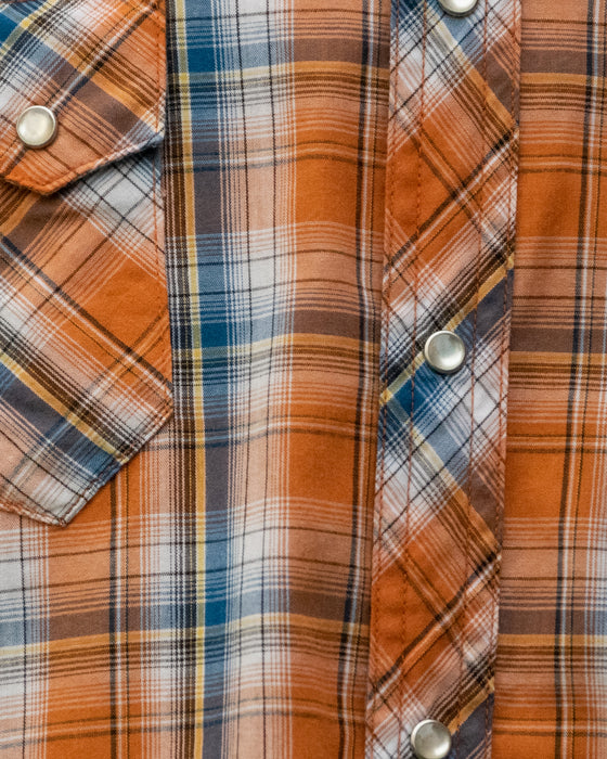 Orange Blue Wrangler Western Shirt