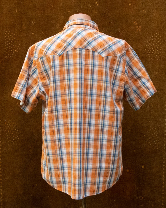Orange Blue Wrangler Western Shirt