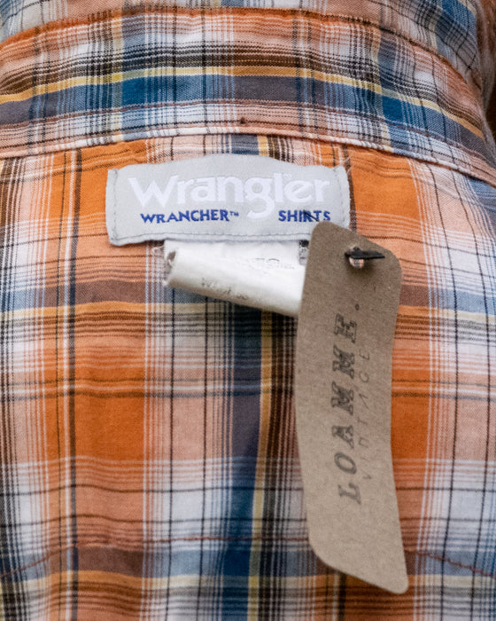 Orange Blue Wrangler Western Shirt