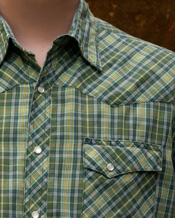 Wrangler Green Check Western Shirt