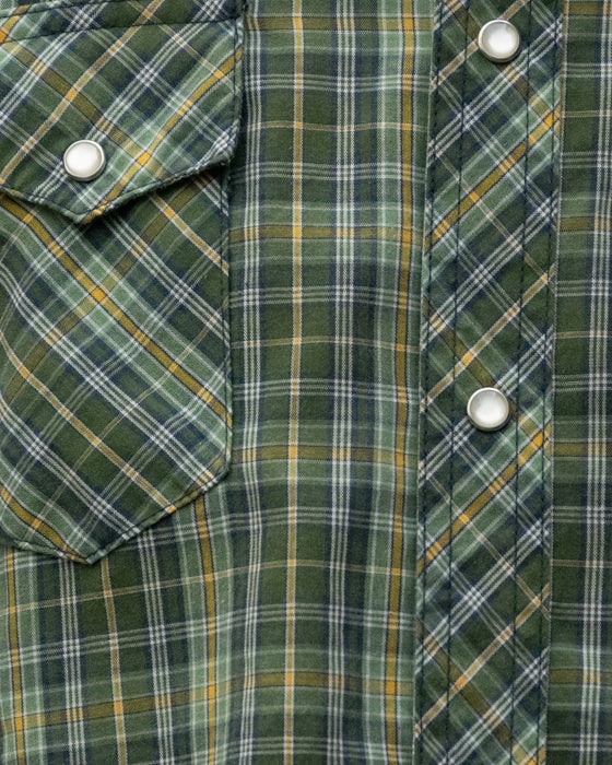 Wrangler Green Check Western Shirt