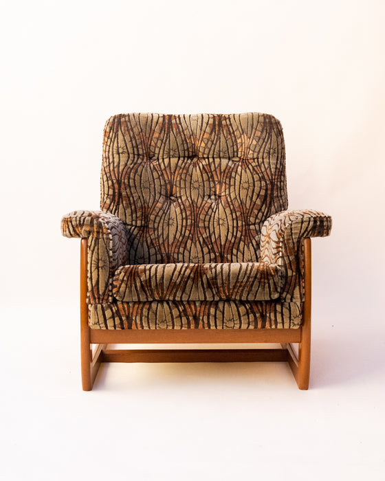 Mid-Century Velvet Armchair