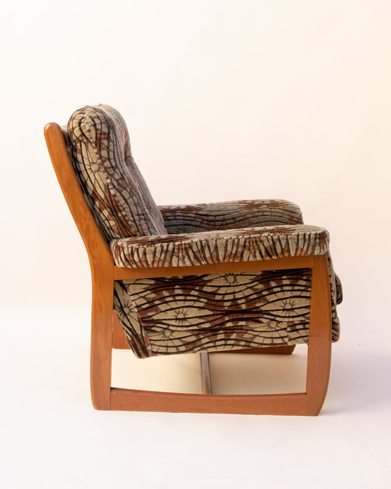 Mid-Century Velvet Armchair