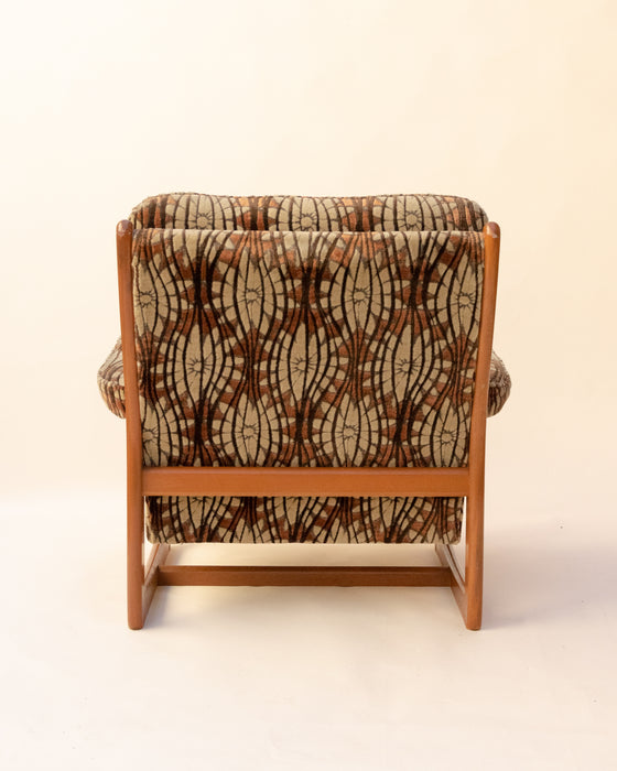 Mid-Century Velvet Armchair