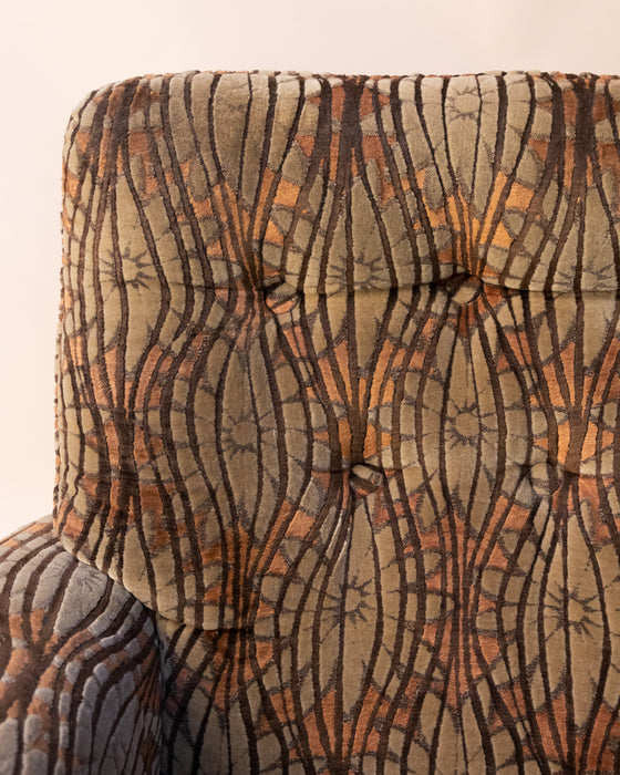 Mid-Century Velvet Armchair