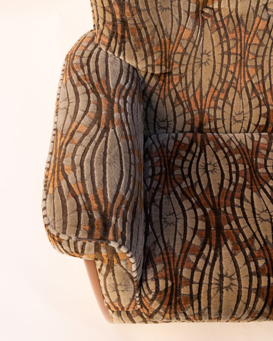 Mid-Century Velvet Armchair