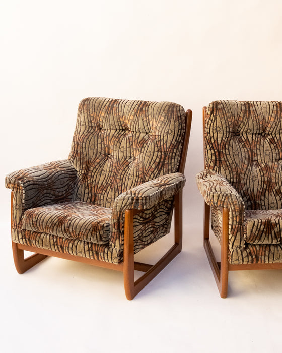 Mid-Century Velvet Armchair