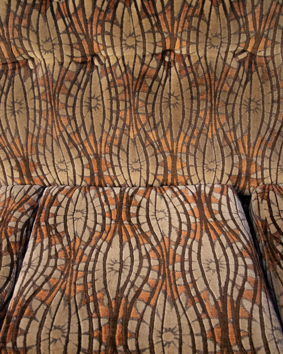 Mid-Century Velvet 3-Seater Sofa