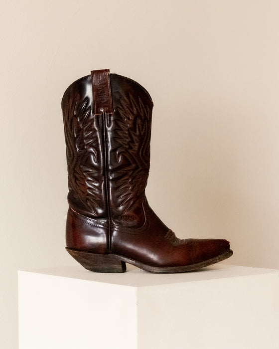 Sancho Maroon Cowboy Boots 37