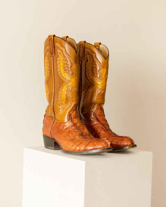 Rare Mustard Mexican Cowboy Boots 10W