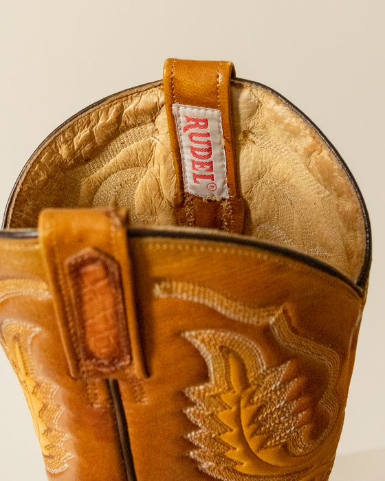 Rare Mustard Mexican Cowboy Boots 10W