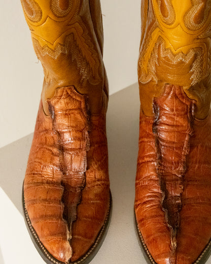 Rare Mustard Mexican Cowboy Boots 10W