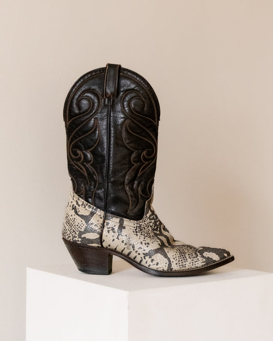 Epic Snakeskin Cowboy Boots W9