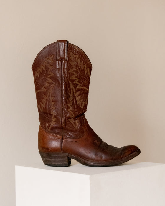 Chestnut Brown Justin Cowboy Boots 8W