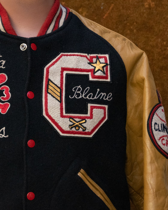 Vintage Clinchers Embroidered Bomber Jacket