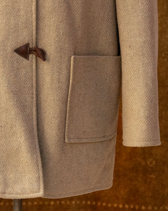 Vintage Beige Wool Duffle Coat