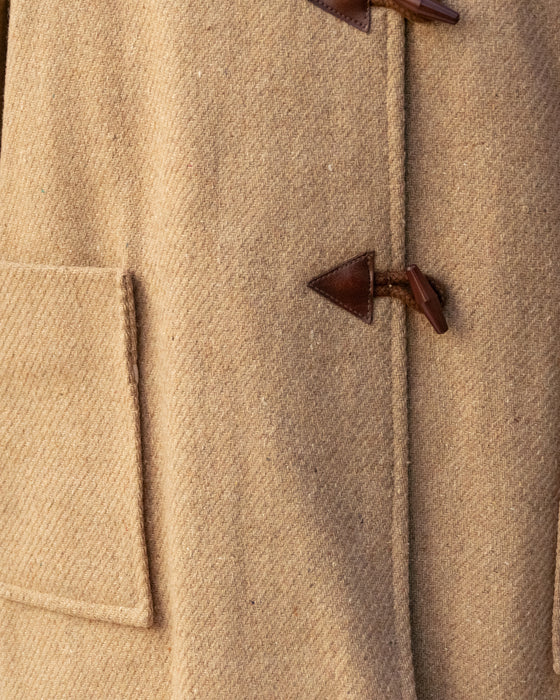 Vintage Beige Wool Duffle Coat