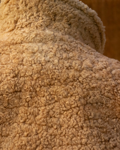 Vintage Sand Sheepskin Coat