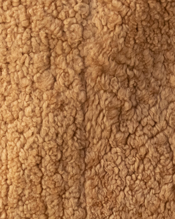 Vintage Sand Sheepskin Coat