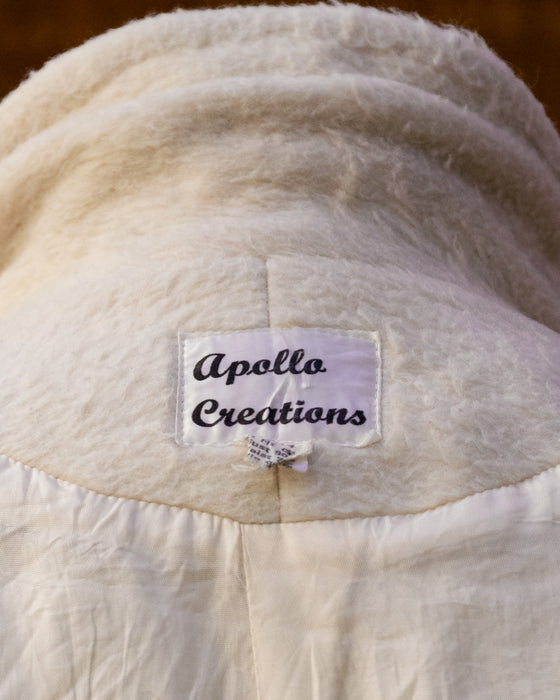 Vintage Cream Faux Fur Coat