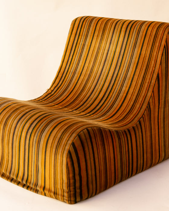 Retro 70s Velvet Stripe Chair