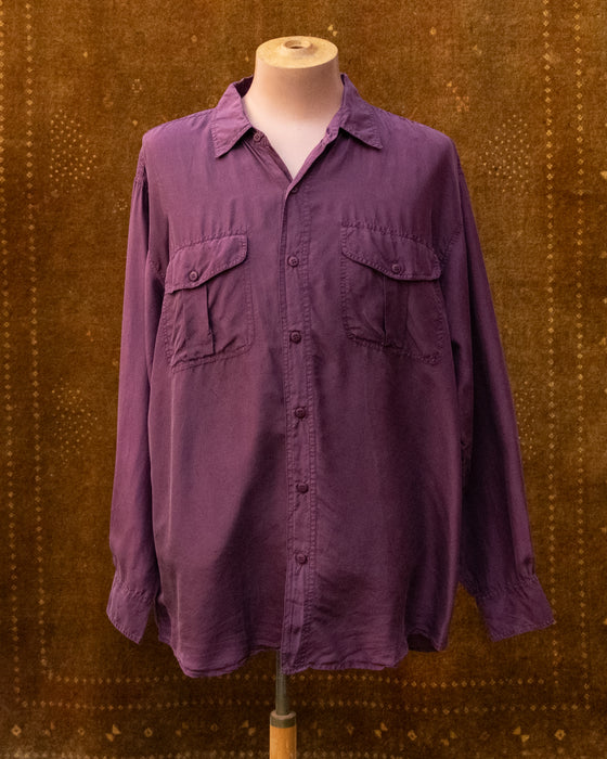 Vintage Purple SILK Shirt
