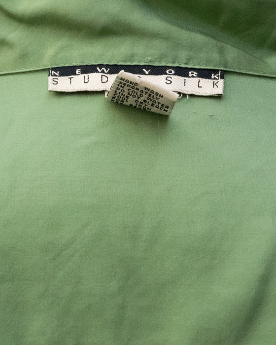 Retro Pale Green SILK Shirt