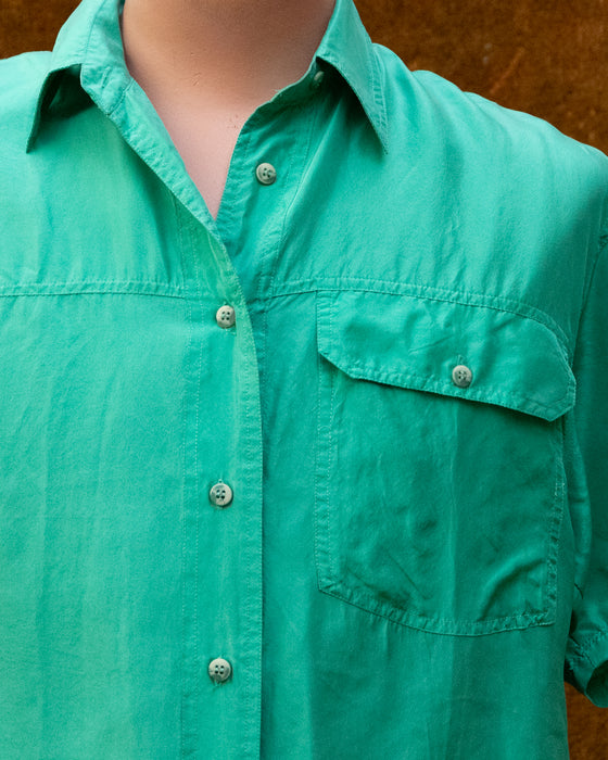Retro Aqua SILK Shirt