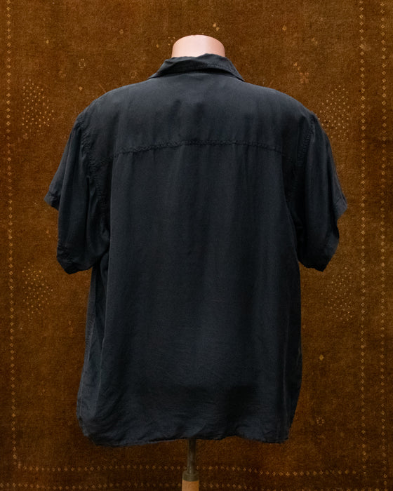 Retro Black SILK Shirt