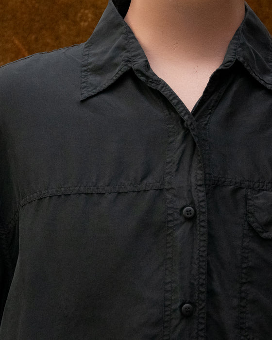 Retro Black SILK Shirt