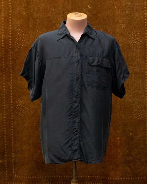 Retro Black SILK Shirt