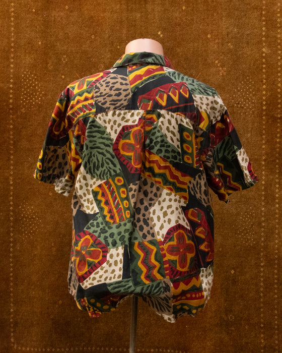 Retro Patterned SILK Shirt