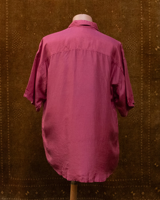 Retro Dusty Pink SILK Shirt