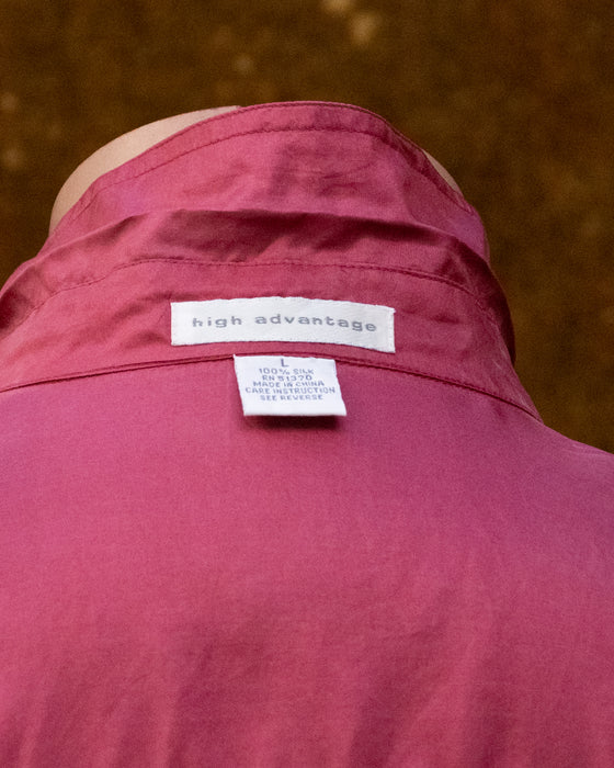 Retro Dusty Pink SILK Shirt