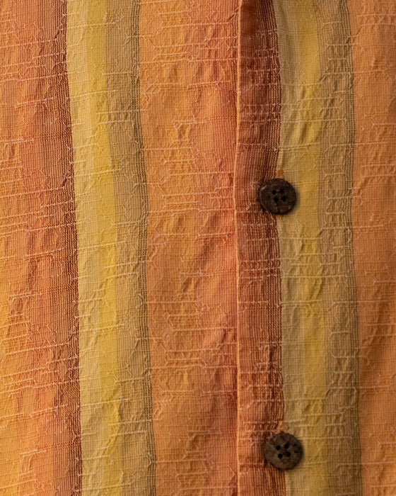 Orange Stripe 100% SILK Shirt