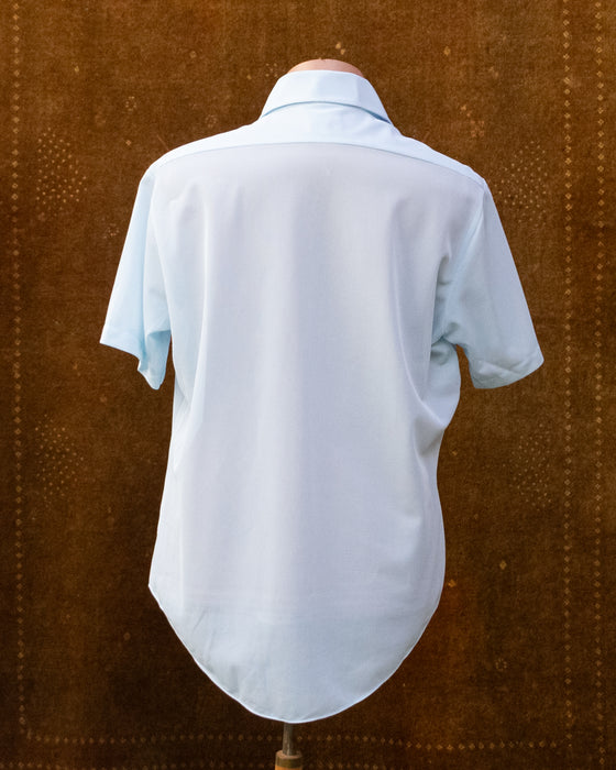 70s Semi Sheer Pale Blue Shirt