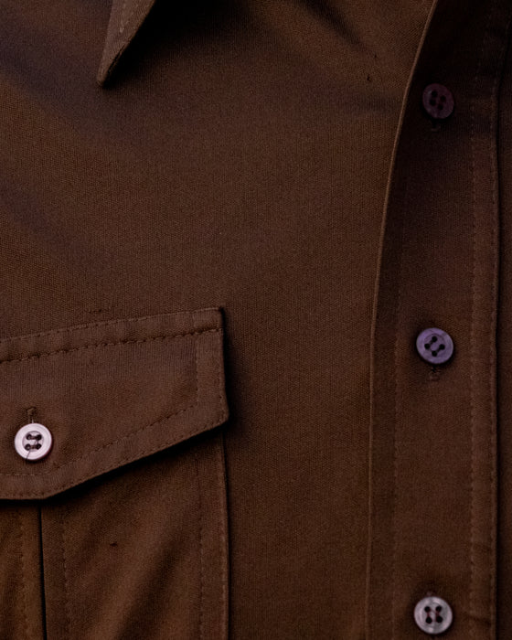 70s Brown Collared Shirt