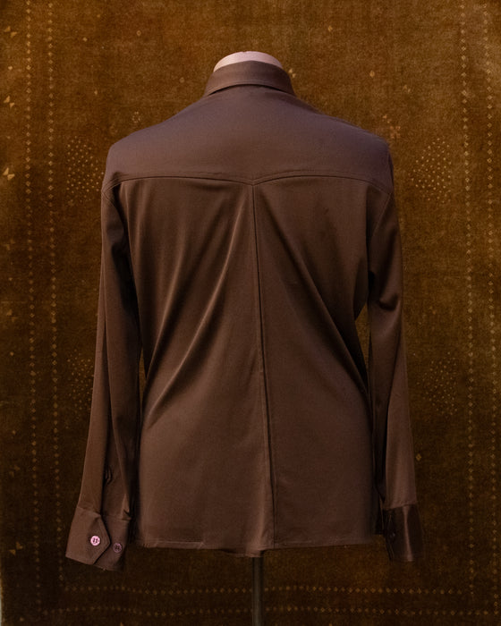 70s Brown Collared Shirt