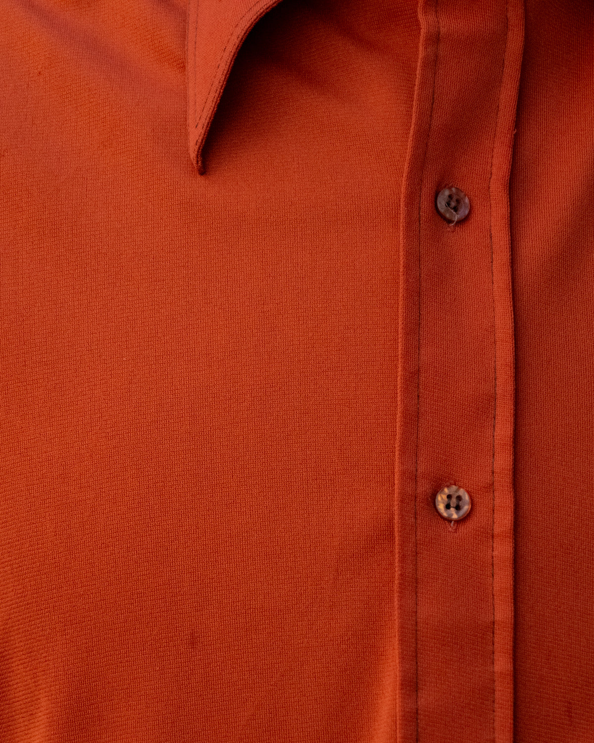 70s Orange Collared Shirt