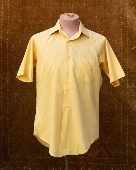70s Yellow Collared Shirt