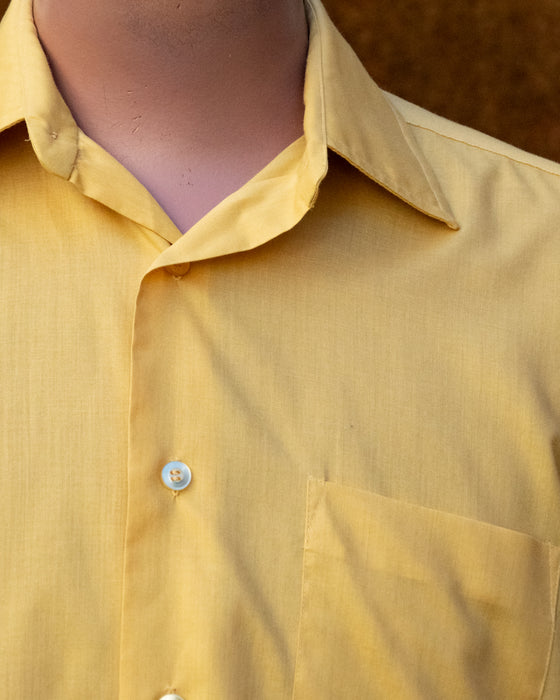70s Yellow Collared Shirt