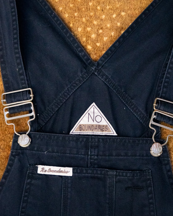 90s No Boundaries Black Overalls Short