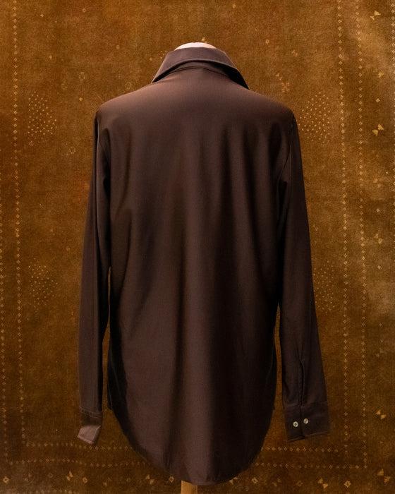 70s Brown Long Sleeve Shirt